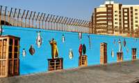 اصلاح و اجرای نقاشی دیواری در قالب طرح زیباسازی دیوار بلوار امام خمینی